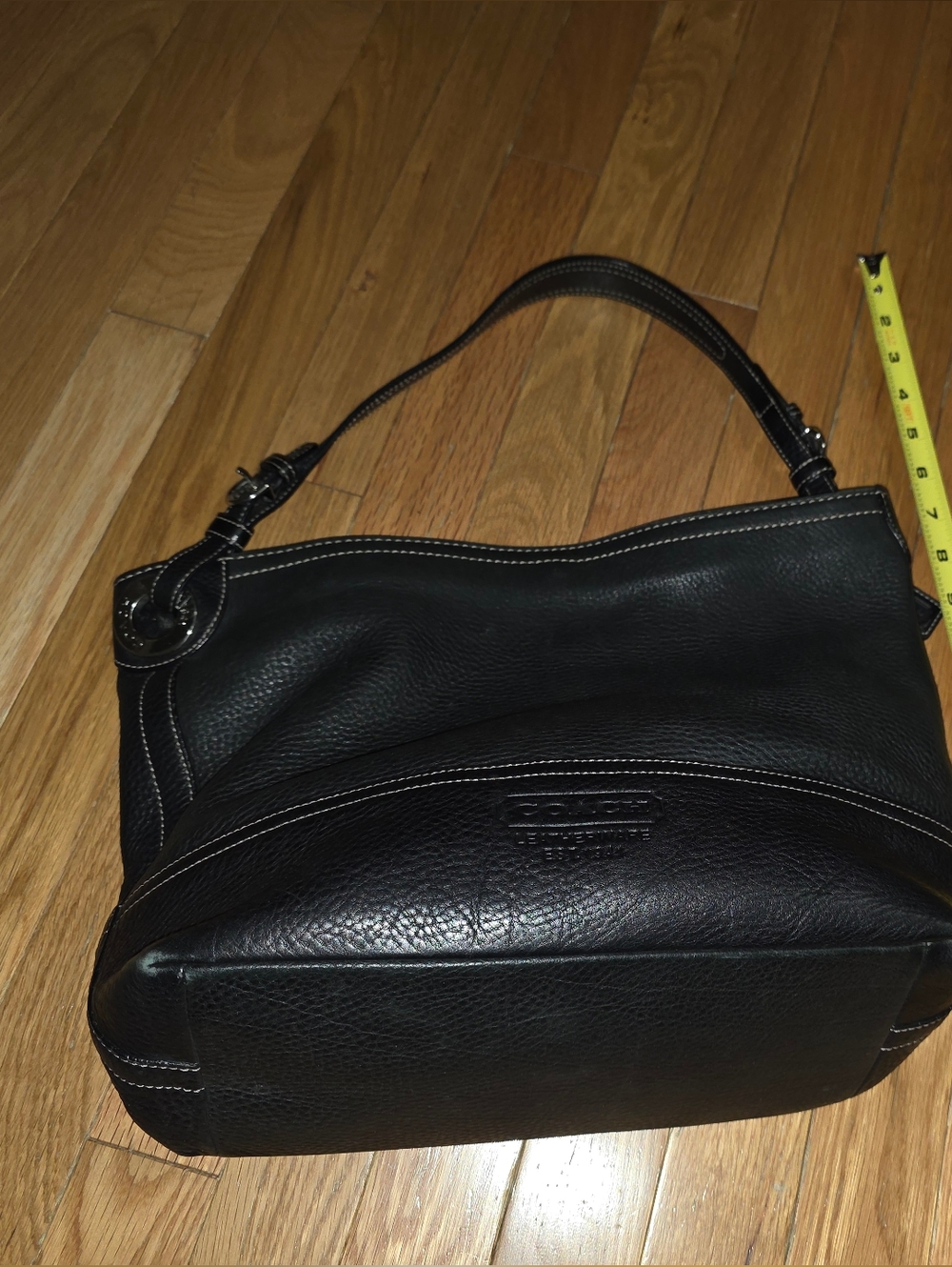 Vintage Coach 5715 Black Pebbled Leather Hobo Bag Immaculate Inside GREAT FIND! - Picture 13 of 16